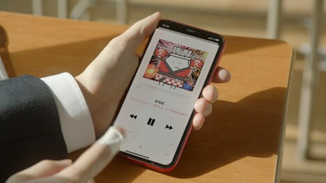 ドラムのイメトレをする高杉くんのiPhone。