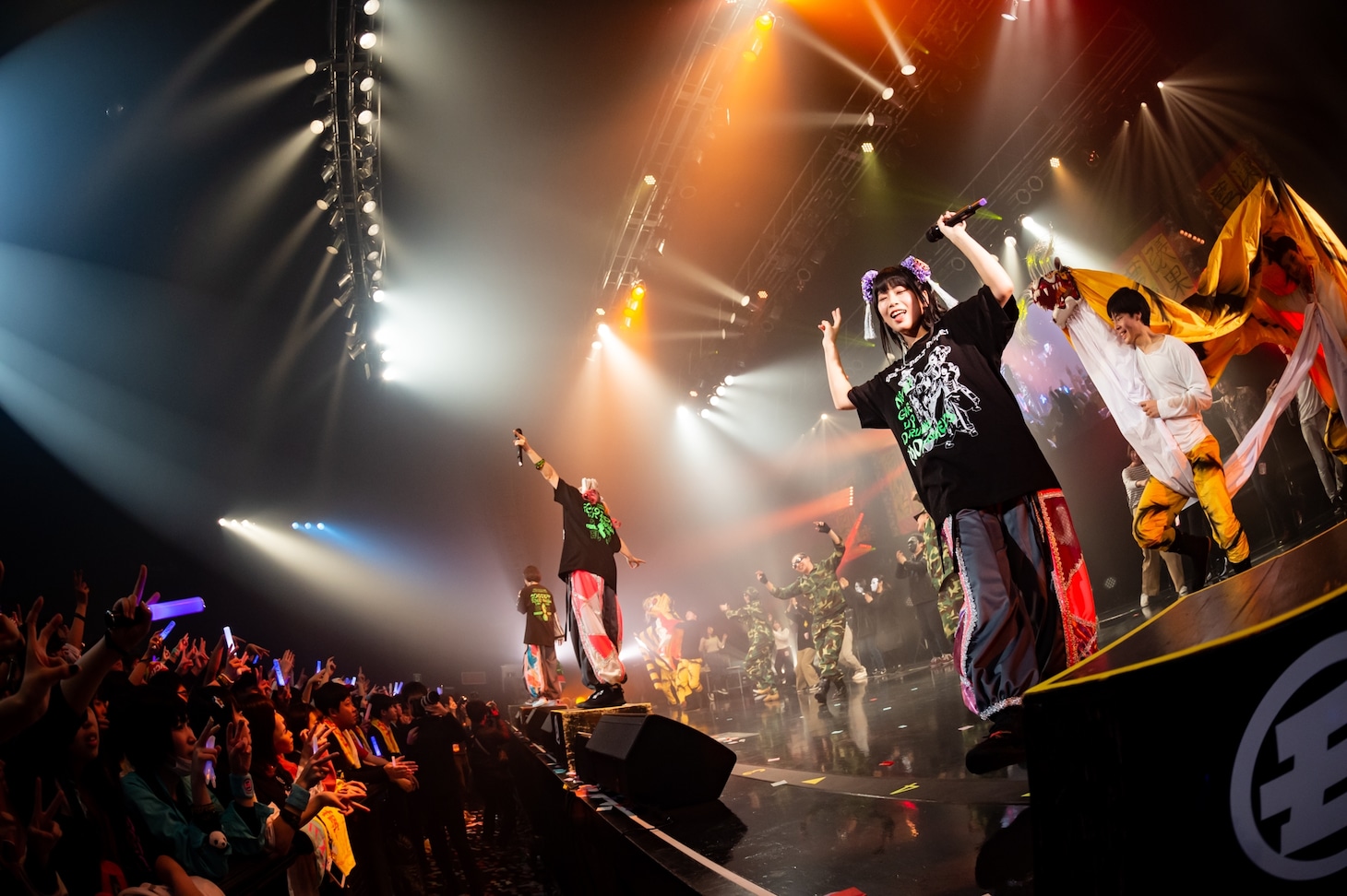 「ゆるめるモ！酔拳ツアーWファイナル 大阪・虎の乱」の様子。（Photo by shinz）