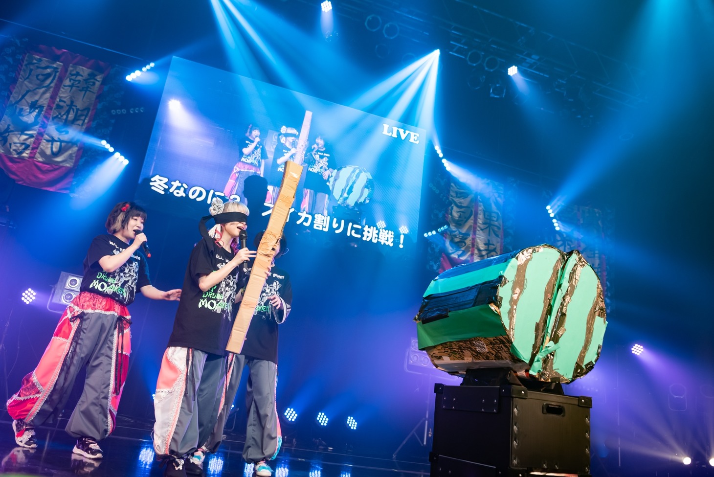 スイカ割りに挑むようなぴ。（Photo by shinz）