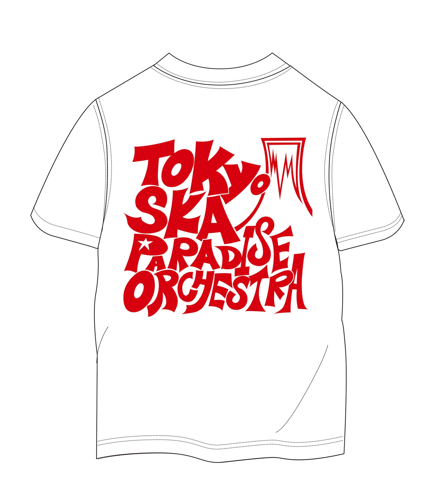 「東京スカパラダイスオーケストラトリビュート集 楽園十三景」「2018 Tour『SKANKING JAPAN』“スカフェス in 城ホール” 2018.12.24」タワーレコードダブル購入者抽選特典Tシャツサンプル画像