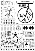 「広告批評」1989年6月号に掲載されたJ-WAVEの広告。(イラストレーター:ジェイ・バイゴン)