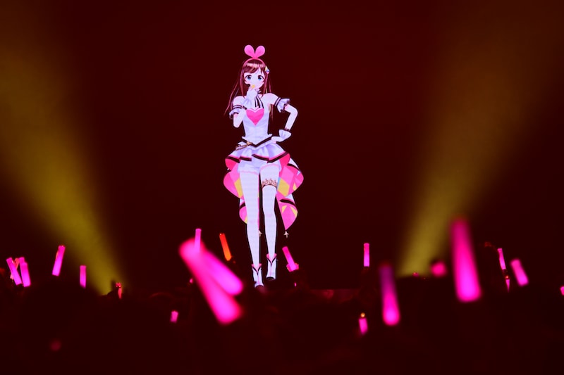 「Kizuna AI 1st Live "hello, world"」の様子。