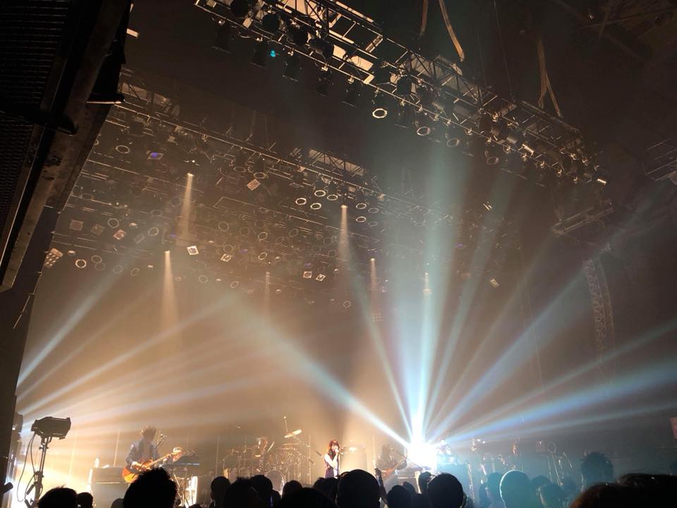 BlueHairsのライブの様子。