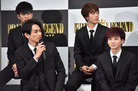 前列左から町田啓太、吉野北人。後列左から長谷川慎、藤原樹。