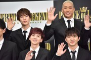 「PRINCE OF LEGEND」完成報告会見の様子。
