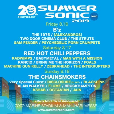 「SUMMER SONIC 2019」幕張公演ラインナップ
