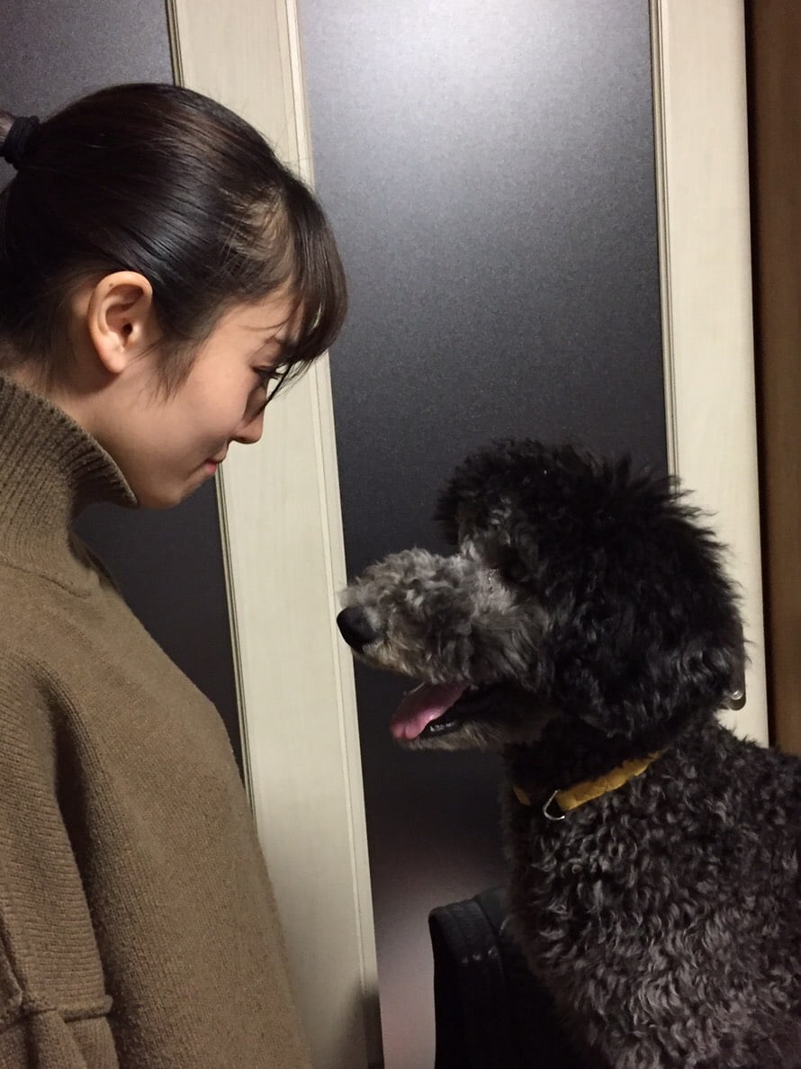 見つめあっている咲良菜緒とポール。