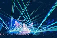 サカナクション「SAKANAQUARIUM2018-2019 “魚図鑑ゼミナール” EX THEATER ROPPONGI 5th ANNIVERSARY」の様子。（撮影：横山マサト）