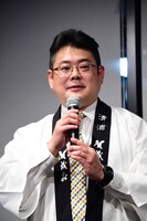 賀茂泉酒造・代表取締役副社長の前垣壽男氏。