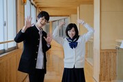映画「4月の君、スピカ。」のメイキングカット。