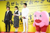 「島ぜんぶでおーきな祭」概要発表会見の様子。左端がたなか（前職：ぼくのりりっくのぼうよみ）。