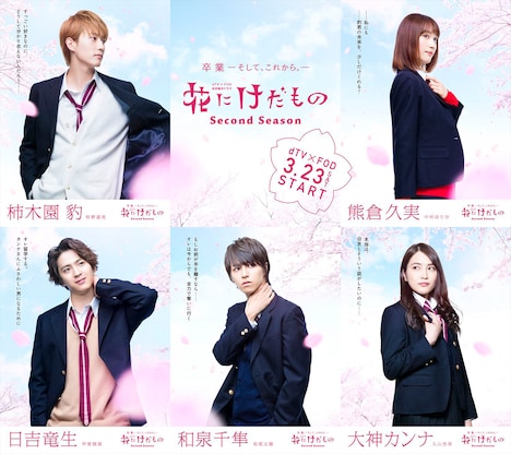 「花にけだもの～Second Season～」キャラクタービジュアル。
