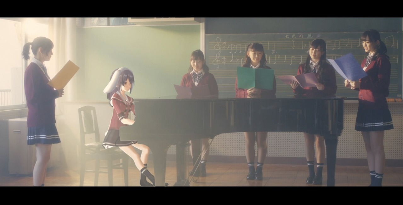 響木アオ feat. たこやきレインボー「七色の風」MVのワンシーン。