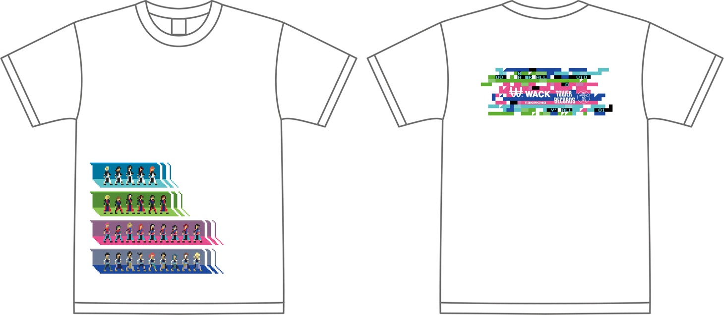 「WACK × TAKEKIYO × TOWER RECORDS Tee」デザイン