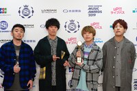 BEST PUNK / LOUD ROCK ARTISTを受賞した04 Limited Sazabys。