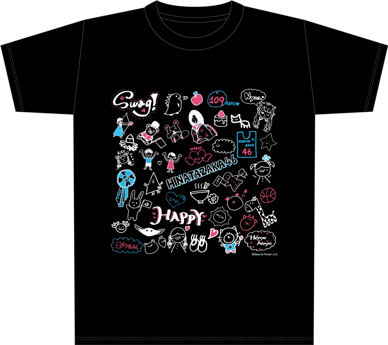 「日向坂46 POP UP STORE」限定Tシャツ（黒）