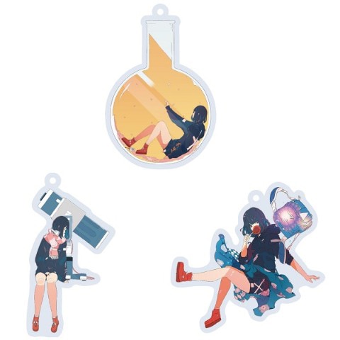 三月のパンタシア「ガールズブルー・ハッピーサッド」発売記念パネル展限定アクリルキーホルダーのデザイン。