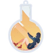 三月のパンタシア「ガールズブルー・ハッピーサッド」発売記念パネル展限定アクリルキーホルダーのデザイン。