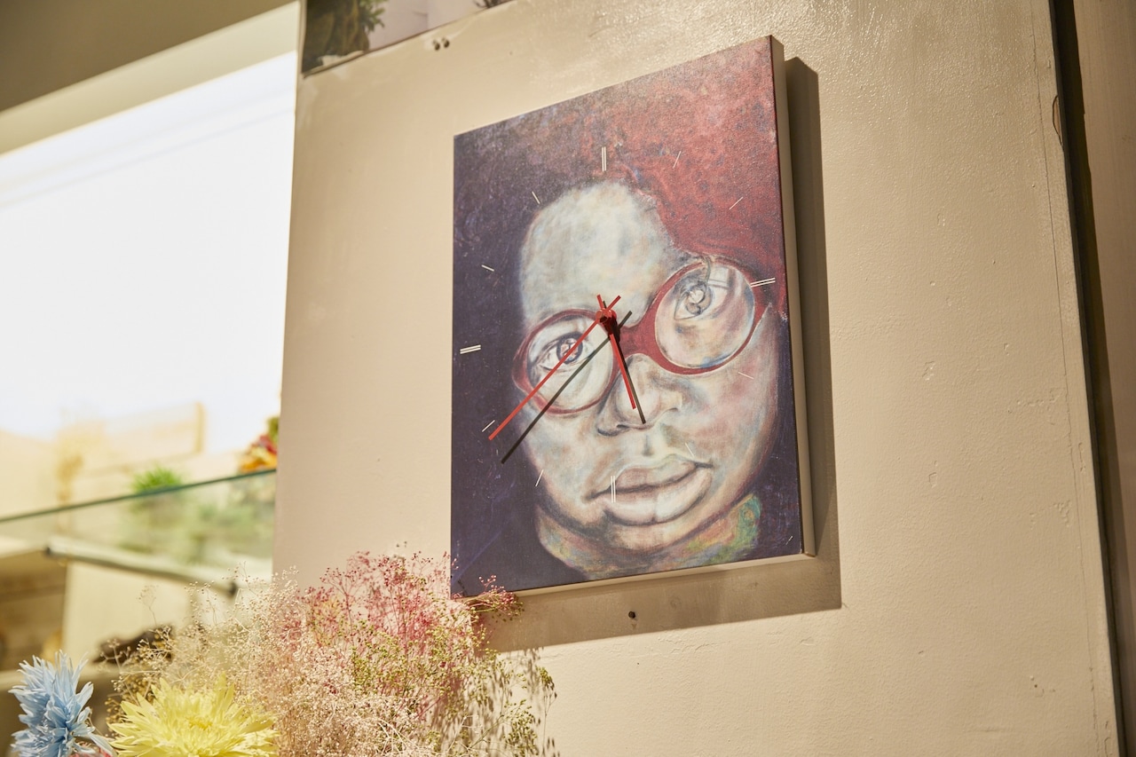 大野智の作品展「FREESTYLE II」公式グッズであるキャンバスアート時計。