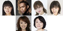 ブロードウェイミュージカル「ピーターパン」主要キャスト。上段左より吉柳咲良、 EXILE NESMITH、 河西智美、 宮澤佐江。下段左より入絵加奈子、 久保田磨希。（写真提供：ホリプロ）