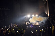 はちみつロケット「忠犬ハチ公」リリース記念イベントの様子。