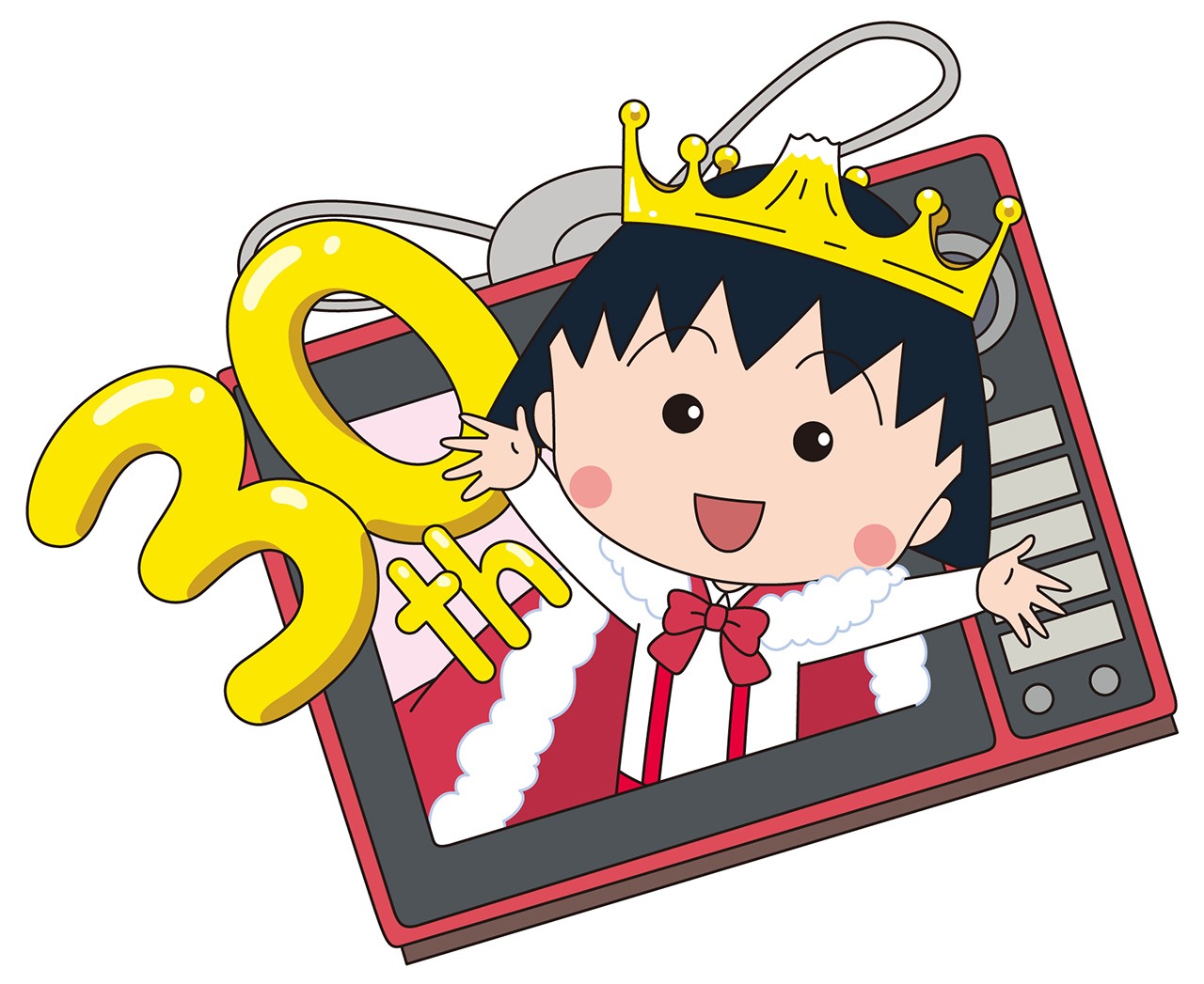 アニメ「ちびまる子ちゃん」30周年ロゴ (c)さくらプロダクション/日本アニメーション