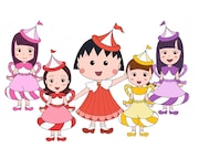 まる子とアニメ化したももいろクローバーZ。