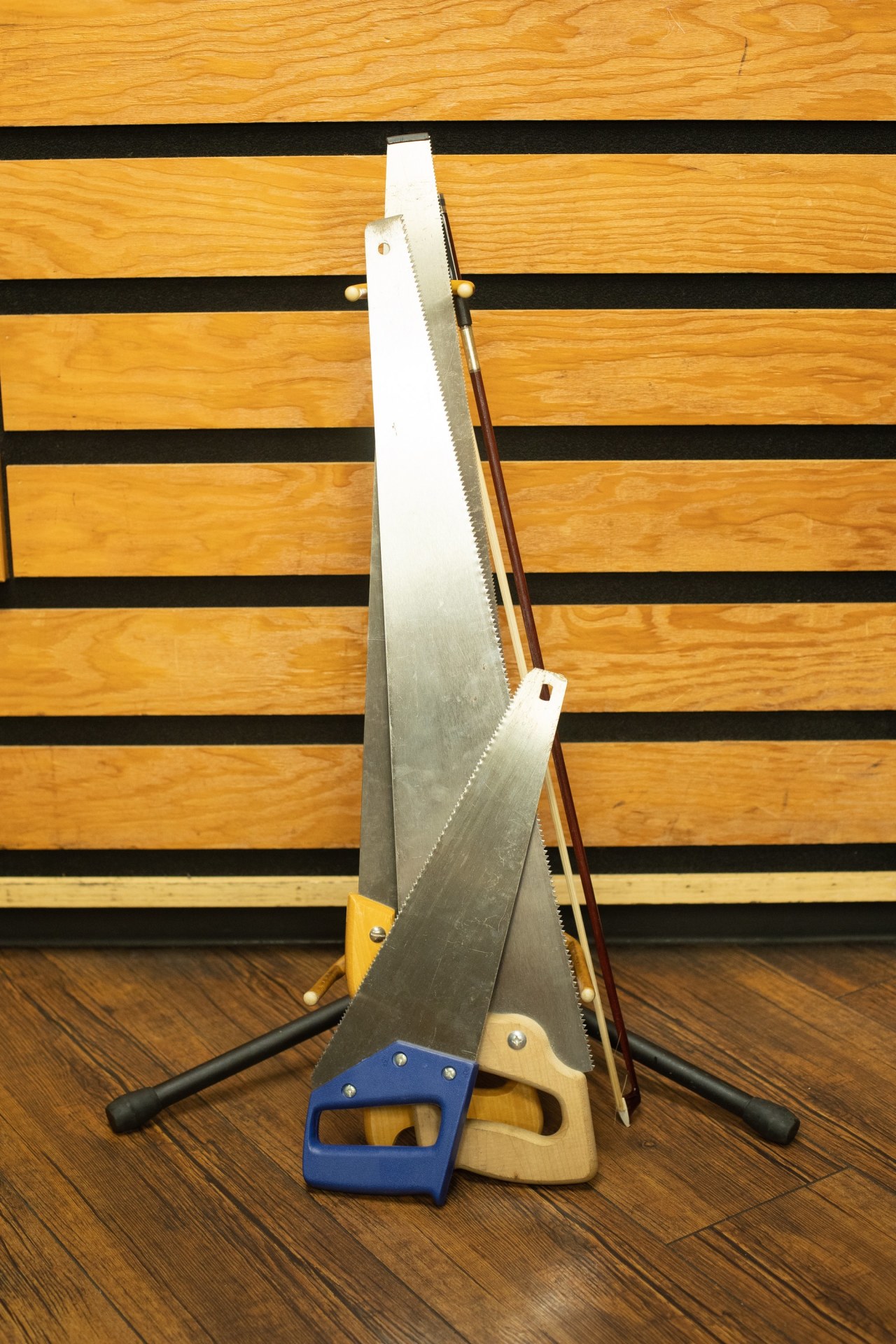 持参した3つのノコギリ。
