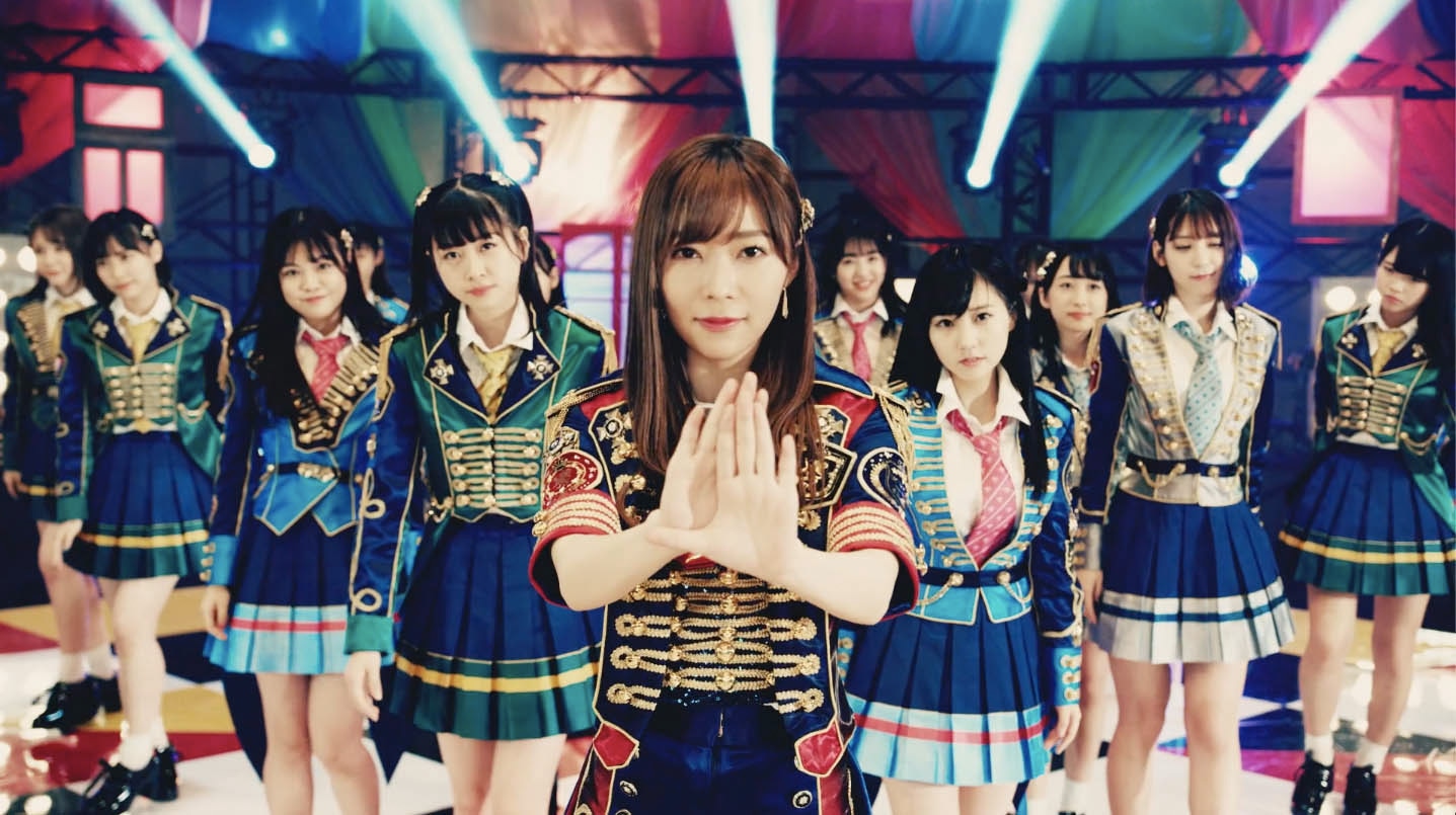 HKT48「意志」ミュージックビデオのワンシーン。