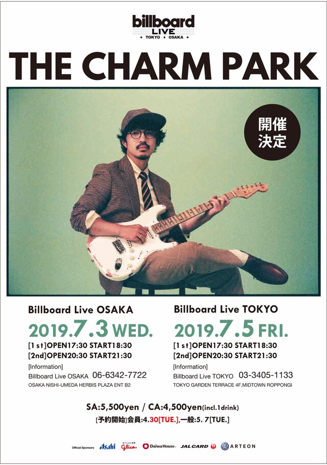THE CHARM PARKのBillboard Live公演のフライヤー。