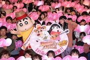 「映画クレヨンしんちゃん 新婚旅行ハリケーン ~失われたひろし~」公開直前イベントの様子。