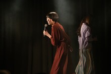 Nao☆の急な指令でまったく似てない芦田愛菜のモノマネを披露し、案の定スベるMegu。