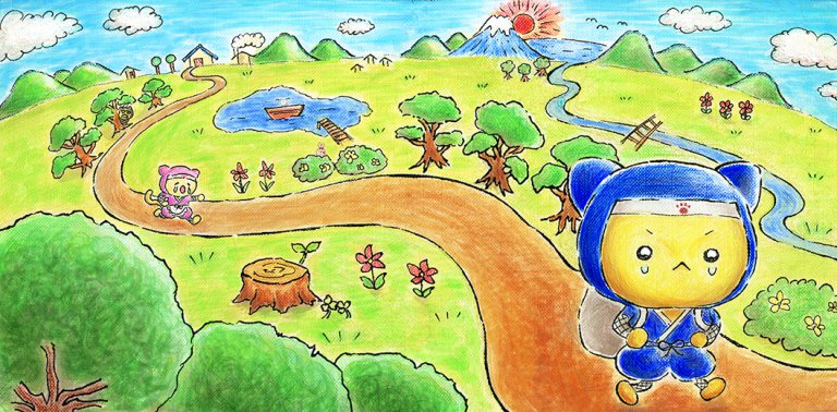 あいにゃん著「にゃんにゃんにゃんたの だいへんしん」中面サンプル