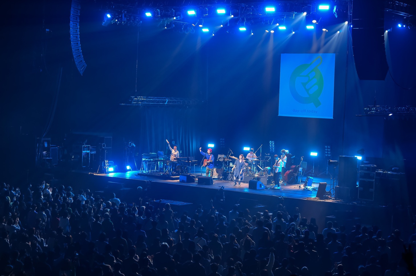ハナレグミのライブの様子。