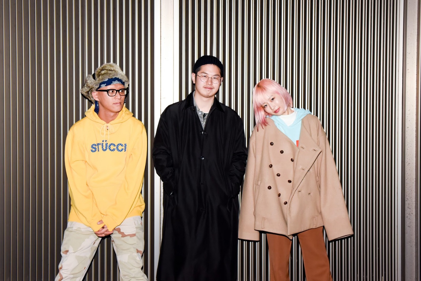 左から小見山峻、吉田圭佑、PORIN（Awesome City Club）。