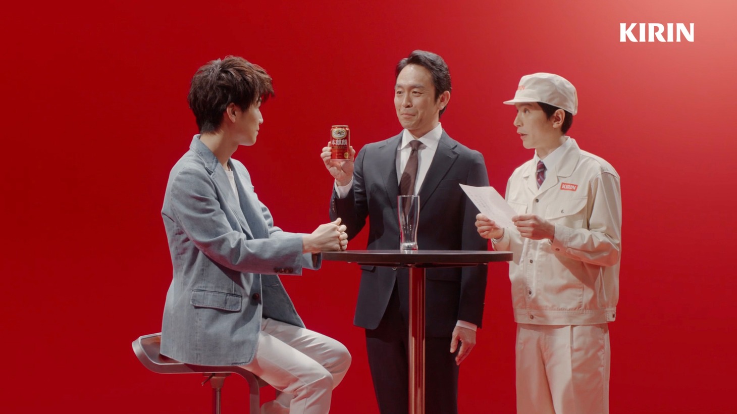「本麒麟」の新CM「わたしの一番うまい！岩田さん」編より。