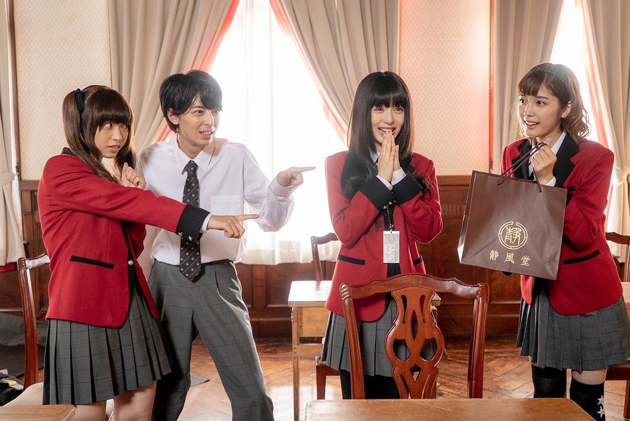 「賭ケグルイ season2」のワンシーン。(c)2019 河本ほむら・尚村透/SQUARE ENIX・ ドラマ「賭ケグルイ 2」製作委員会 ・MBS