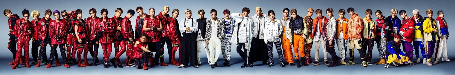 左からTHE RAMPAGE from EXILE TRIBE、GENERATIONS from EXILE TRIBE、FANTASTICS from EXILE TRIBE、BALLISTIK BOYZ from EXILE TRIBE。