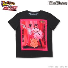 「超歌手 大森靖子」×「警察戦隊パトレンジャー」フルカラーTシャツのデザイン。