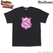 「超歌手 大森靖子」×「警察戦隊パトレンジャー」エンブレムTシャツの前面デザイン。