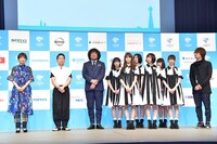 左から村治佳織、林英哲、葉加瀬太郎、私立恵比寿中学、菅野祐悟。