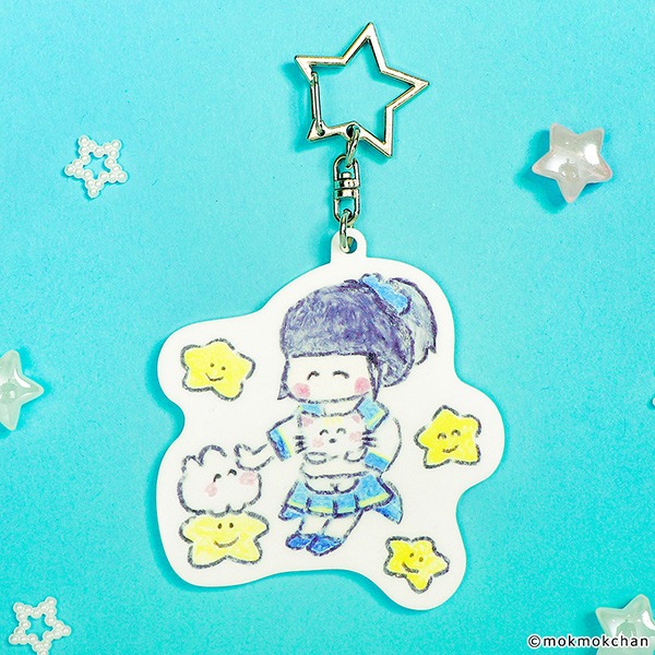 「ピンキー！ともくもくちゃん」アクリルキーホルダーデザイン