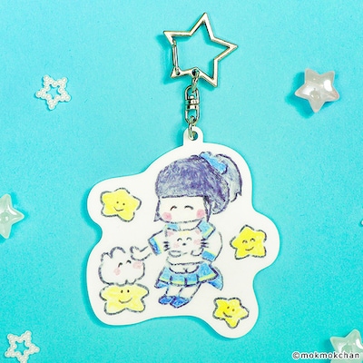 「ピンキー！ともくもくちゃん」アクリルキーホルダーデザイン