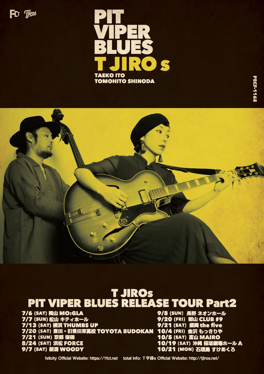 Ｔ字路s「PIT VIPER BLUES Release Tour Part2」フライヤー