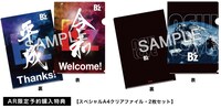 B'z「NEW LOVE」AR限定予約購入特典のクリアファイルイメージ。