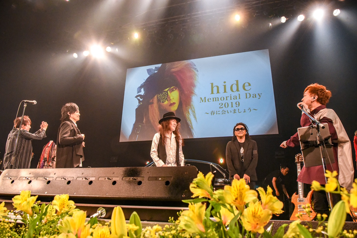 左から木村世治（ZEPPET STORE）、TAKA（defspiral）、PATA（X JAPAN、Ra:IN）、I.N.A.（hide with Spread Beaver）、CUTT（SPEED OF LIGHTS）。