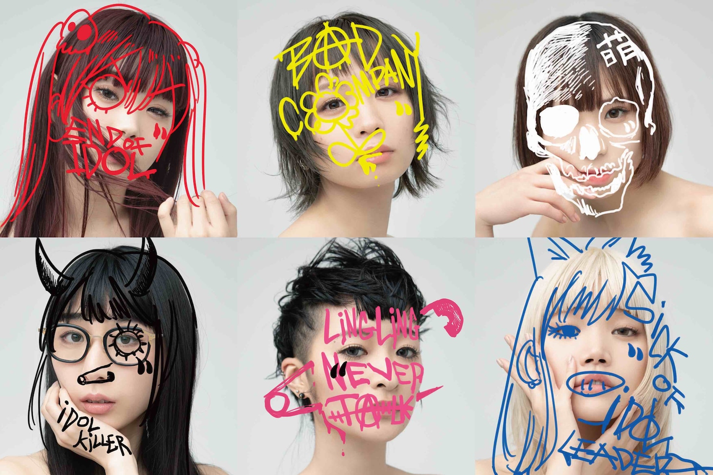 過去のBiSHアーティスト写真（2019年）。