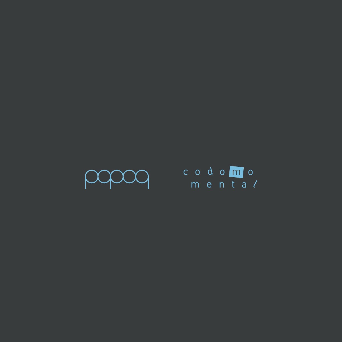 popoqとコドモメンタルINC.のロゴ。
