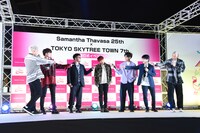 「7年間で一番変わったメンバーは？」の質問で中務裕太以外のメンバーが全員中務裕太を指す様子。