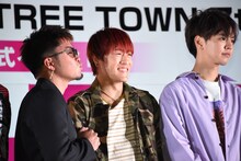 左から数原龍友、中務裕太、片寄涼太。